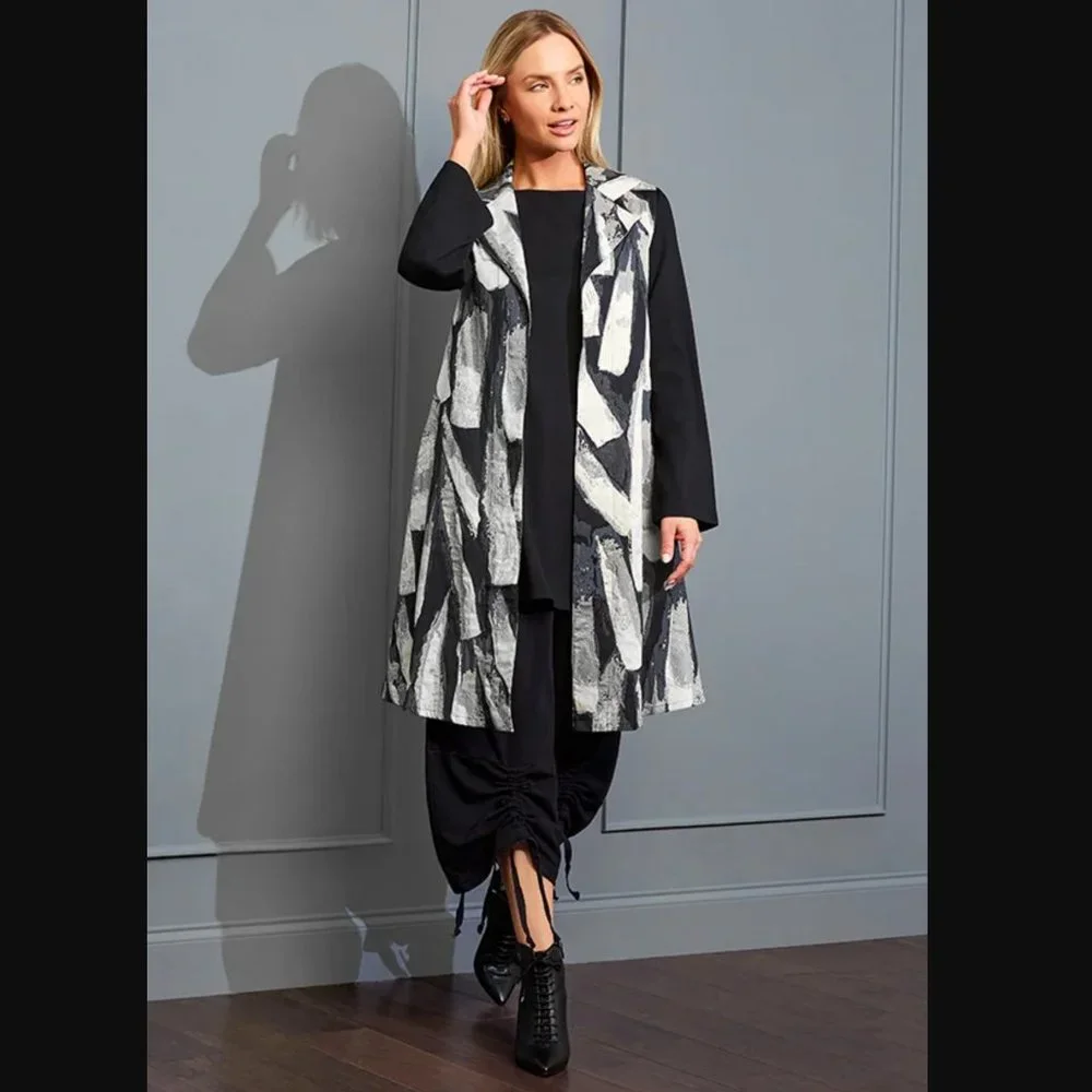 Bryn Walker Marcelina Stretch Jacquard Open Front Vest - Picture 4 of 12